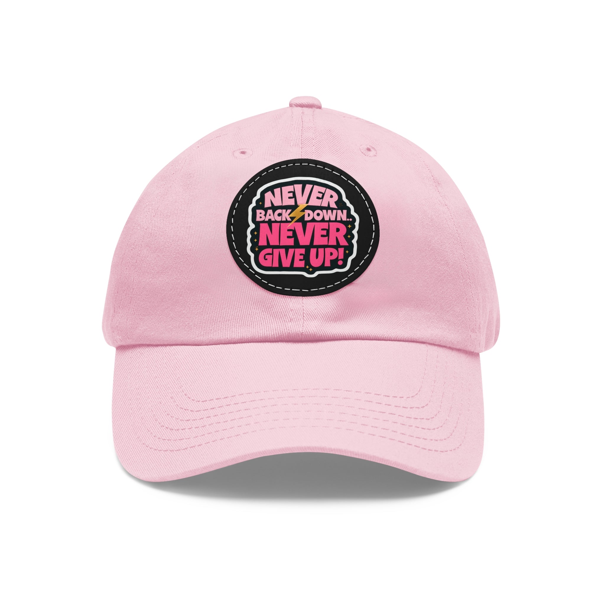 Stylish Dad Hat - Inspirational Leather Patch, Perfect Gift for Dads, Motivational Cap, Everyday Wear, Casual Style