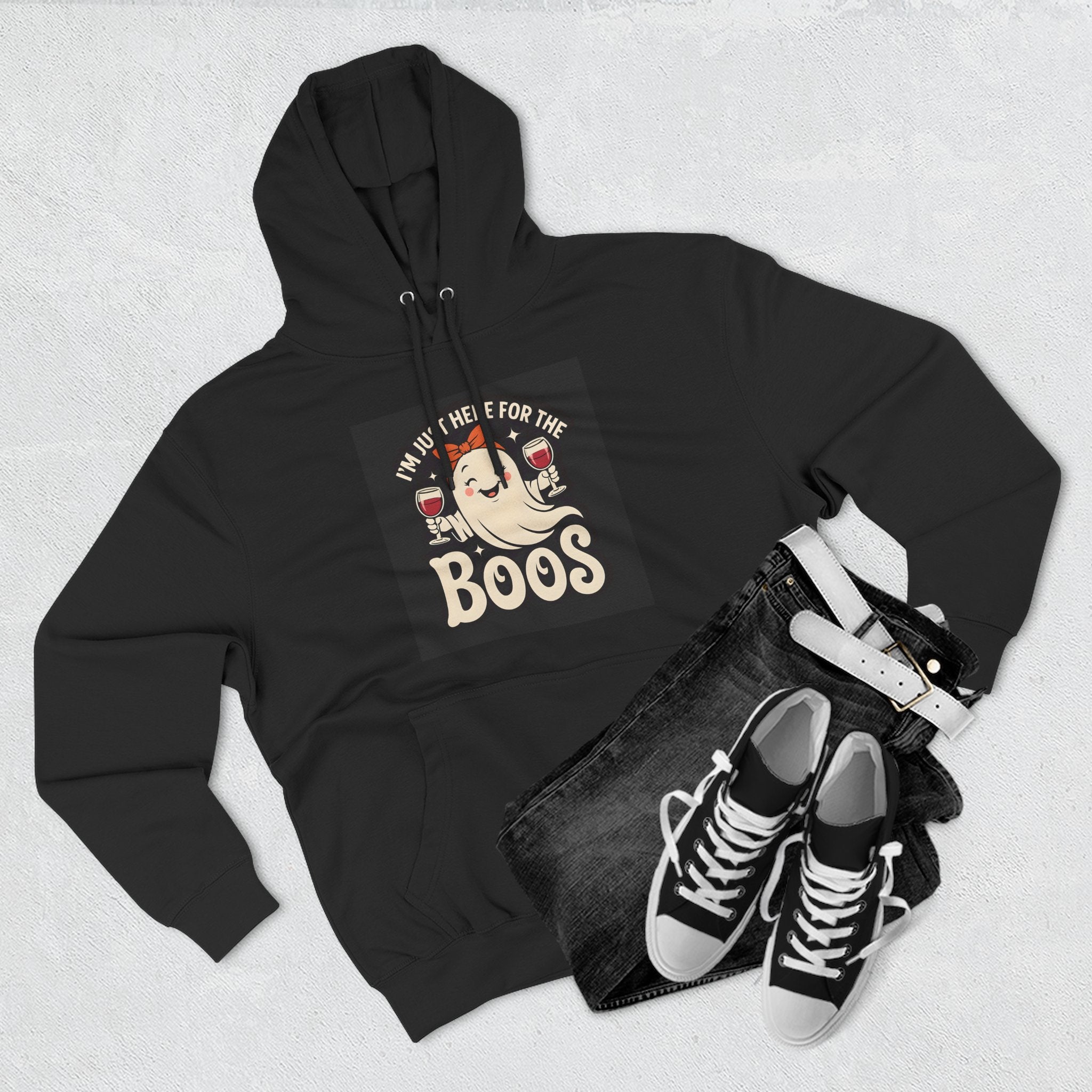 Halloween Fleece Hoodie, Cozy Ghost Design, Perfect for Fall Gatherings, Great Gift for Halloween Lovers, Boo Theme Apparel, Spooky [...]