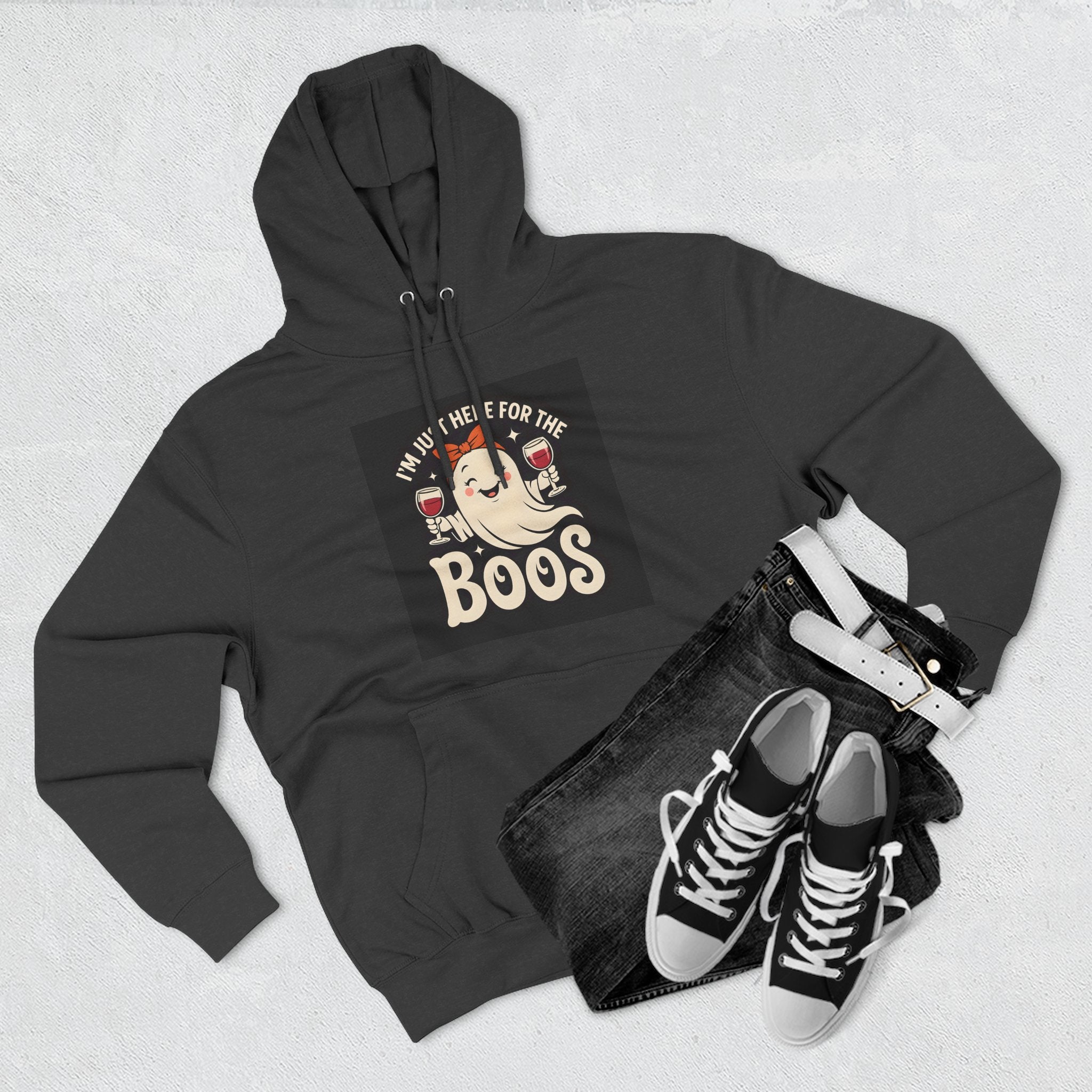 Halloween Fleece Hoodie, Cozy Ghost Design, Perfect for Fall Gatherings, Great Gift for Halloween Lovers, Boo Theme Apparel, Spooky [...]