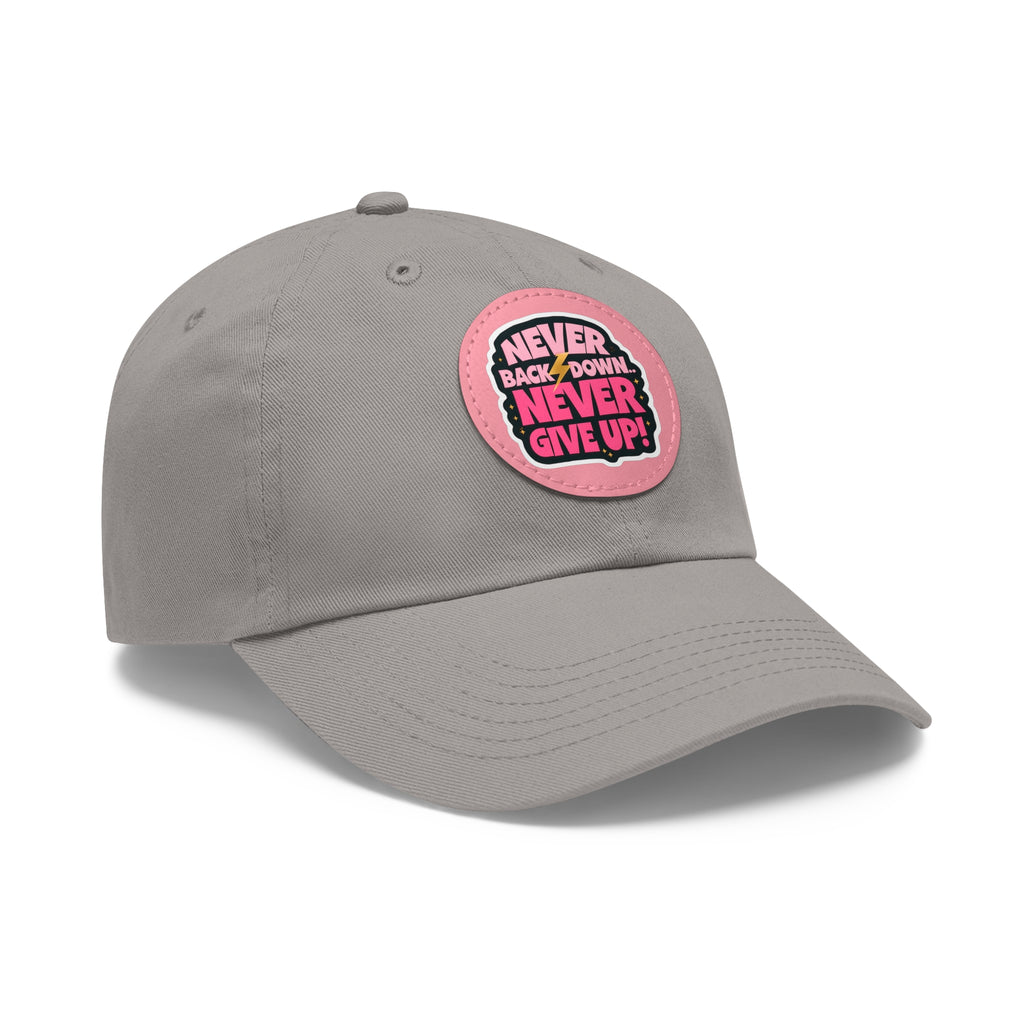 Stylish Dad Hat - Inspirational Leather Patch, Perfect Gift for Dads, Motivational Cap, Everyday Wear, Casual Style