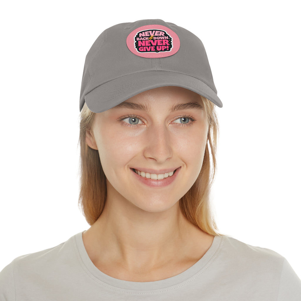 Stylish Dad Hat - Inspirational Leather Patch, Perfect Gift for Dads, Motivational Cap, Everyday Wear, Casual Style