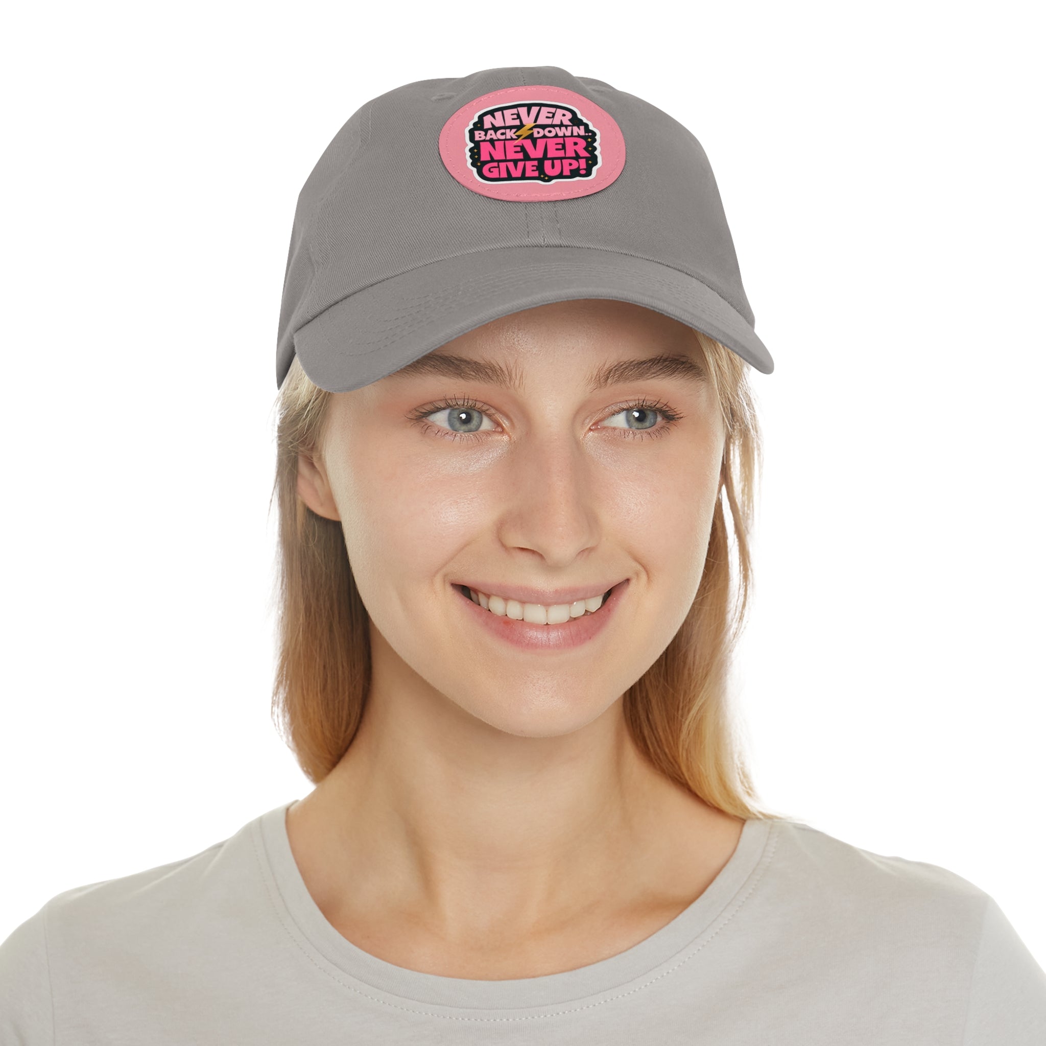 Stylish Dad Hat - Inspirational Leather Patch, Perfect Gift for Dads, Motivational Cap, Everyday Wear, Casual Style