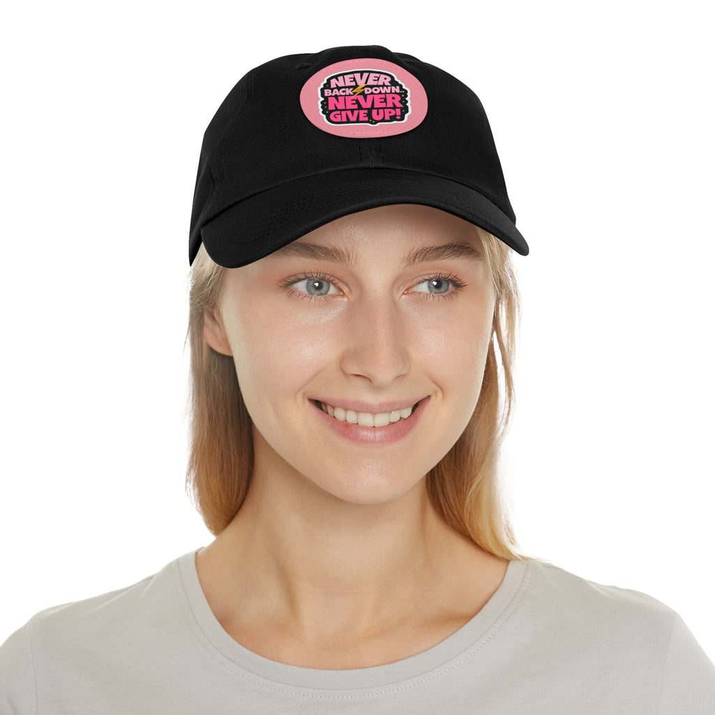 Stylish Dad Hat - Inspirational Leather Patch, Perfect Gift for Dads, Motivational Cap, Everyday Wear, Casual Style