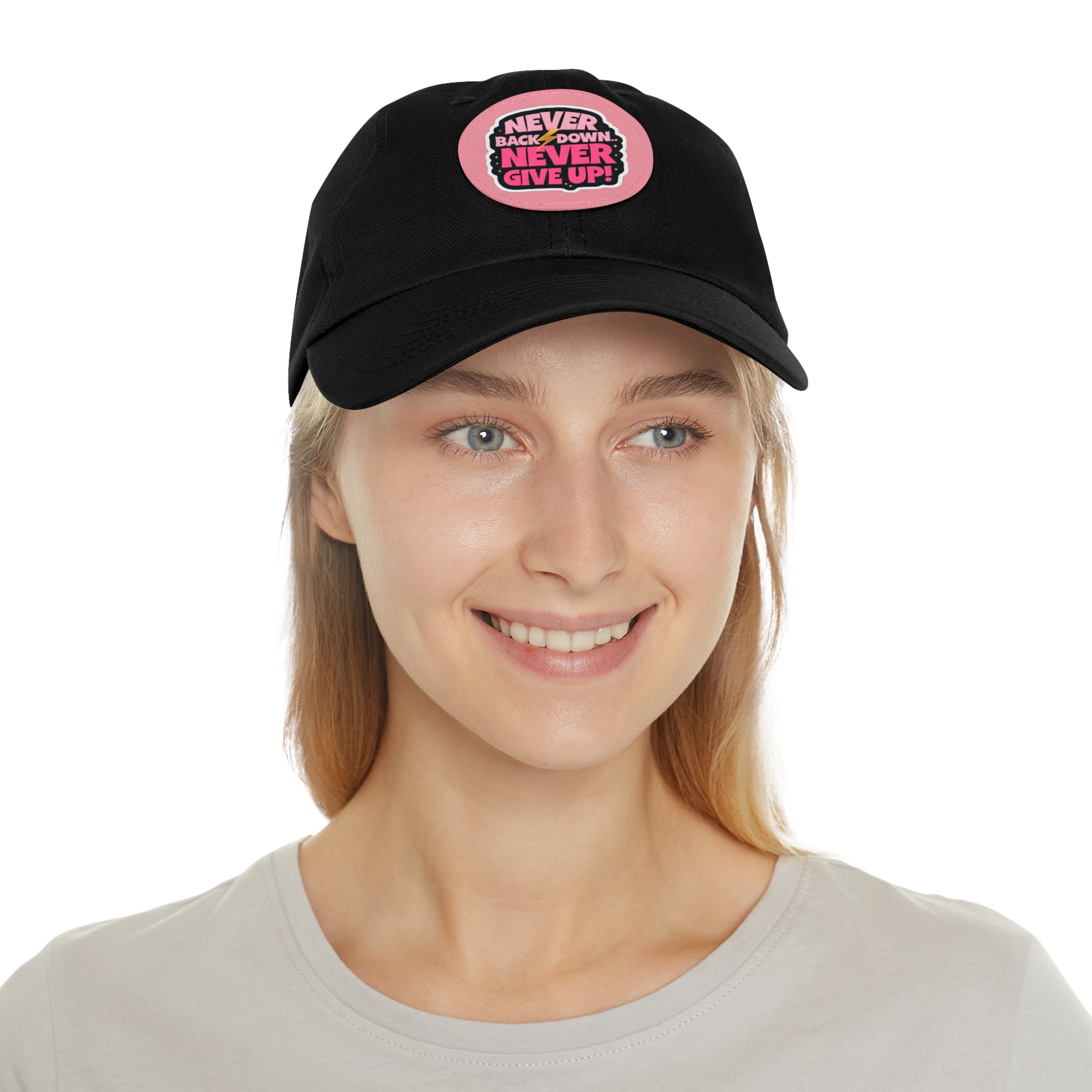 Stylish Dad Hat - Inspirational Leather Patch, Perfect Gift for Dads, Motivational Cap, Everyday Wear, Casual Style