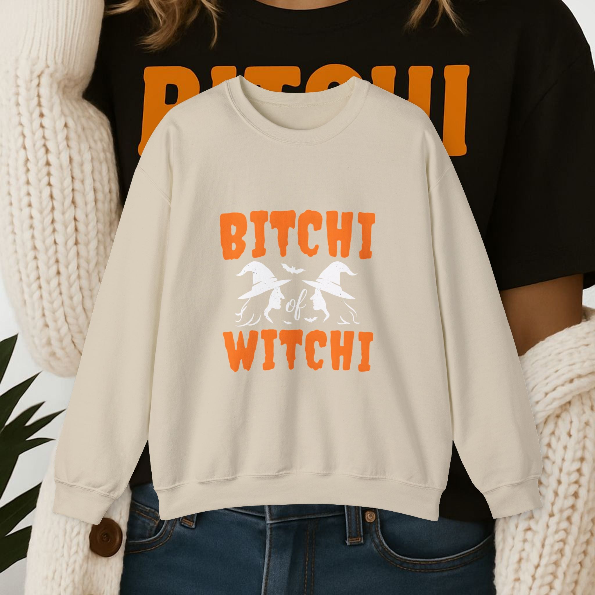 BITCHI WITCHI Unisex Heavy Blend Crewneck Sweatshirt, Trendy Sweatshirt, Halloween Apparel, Witchy Vibe Clothing, Cozy Gift for Her, [...]