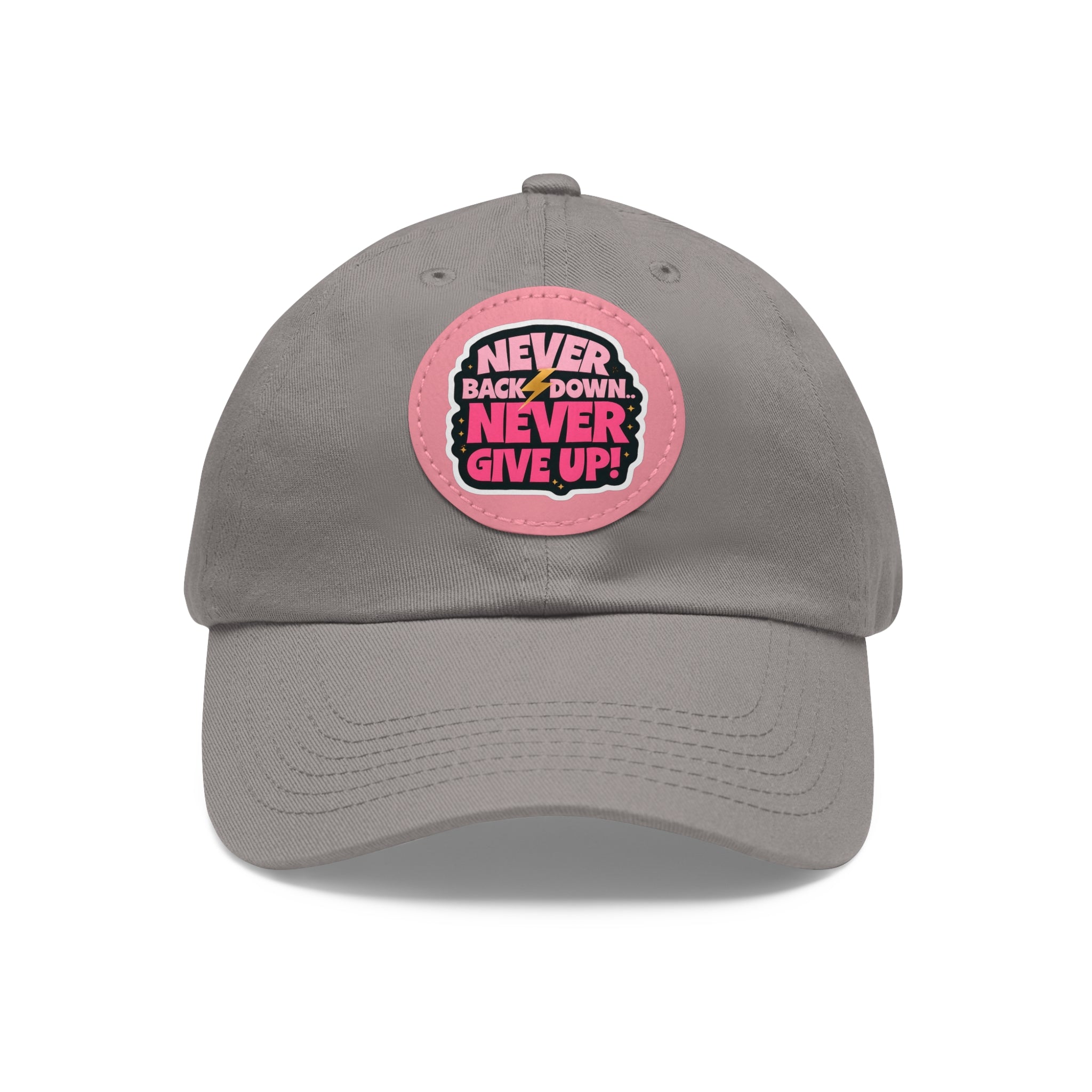 Stylish Dad Hat - Inspirational Leather Patch, Perfect Gift for Dads, Motivational Cap, Everyday Wear, Casual Style