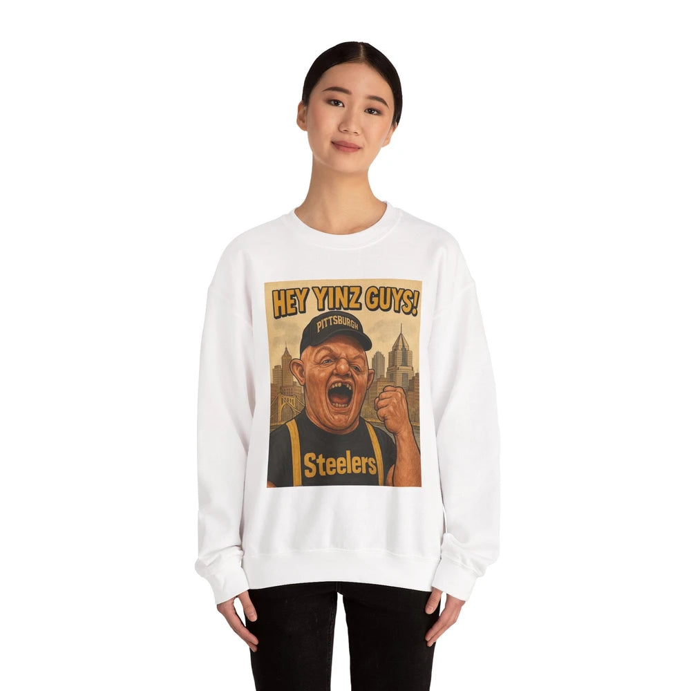 Pittsburgh Inspired Unisex Crewneck Sweatshirt - Hey Yinz Guys! Sports Apparel, Casual Wear, Gift for Fans, Cozy Layering Piece, [...]