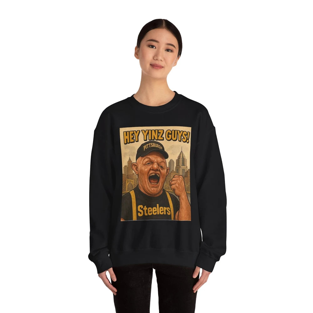 Pittsburgh Inspired Unisex Crewneck Sweatshirt - Hey Yinz Guys! Sports Apparel, Casual Wear, Gift for Fans, Cozy Layering Piece, [...]