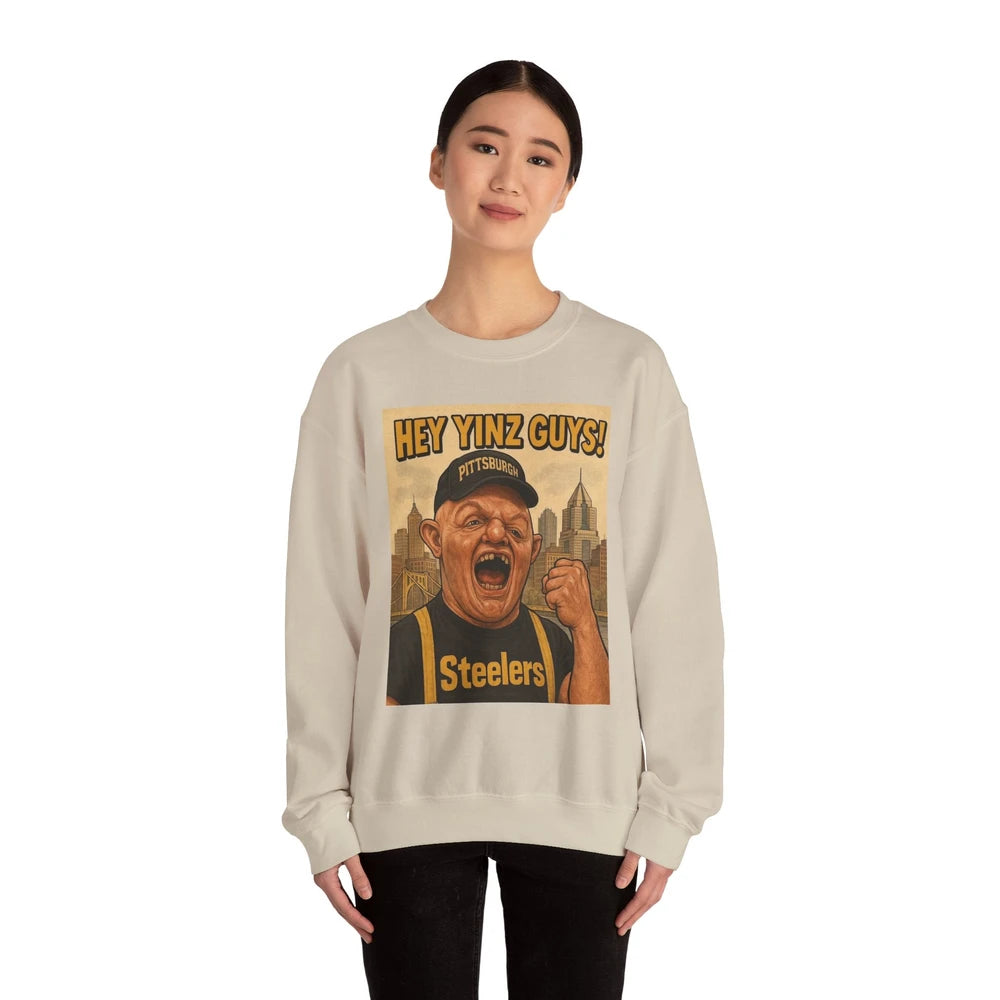 Pittsburgh Inspired Unisex Crewneck Sweatshirt - Hey Yinz Guys! Sports Apparel, Casual Wear, Gift for Fans, Cozy Layering Piece, [...]