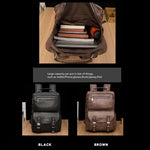 Retro Leather Computer Backpack