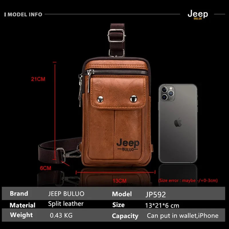 Jeep Buluo Leather Waist Bag