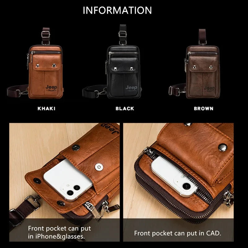 Jeep Buluo Leather Waist Bag