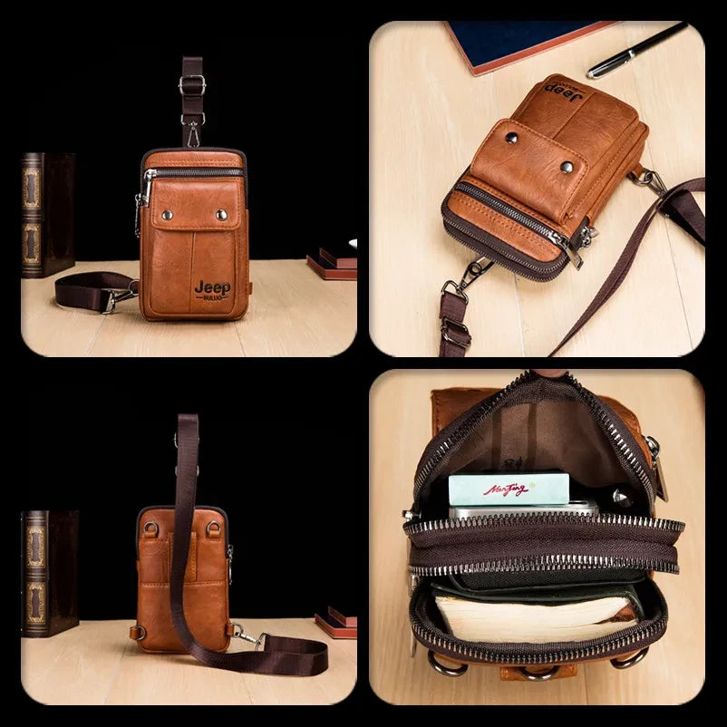 Jeep Buluo Leather Waist Bag