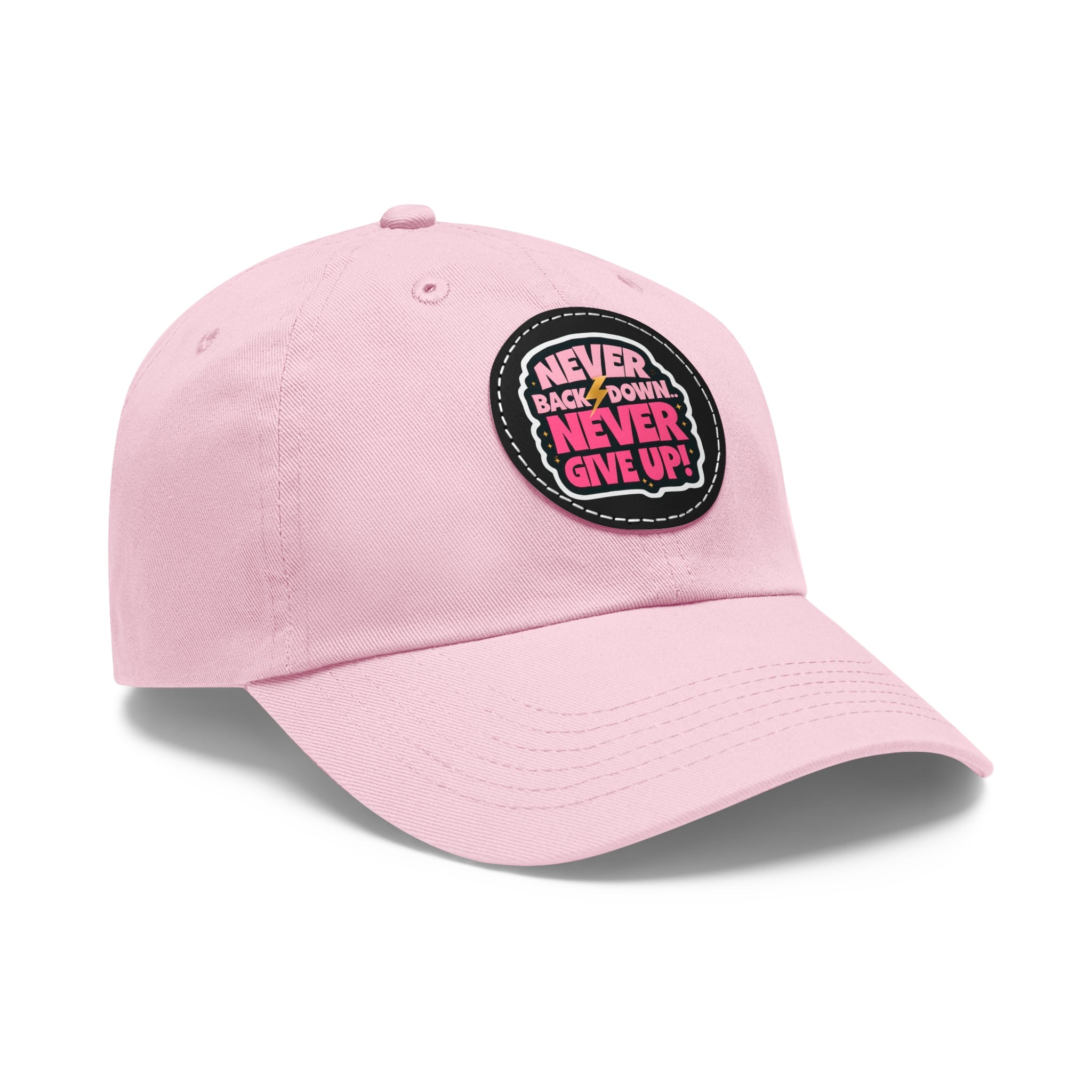 Stylish Dad Hat - Inspirational Leather Patch, Perfect Gift for Dads, Motivational Cap, Everyday Wear, Casual Style