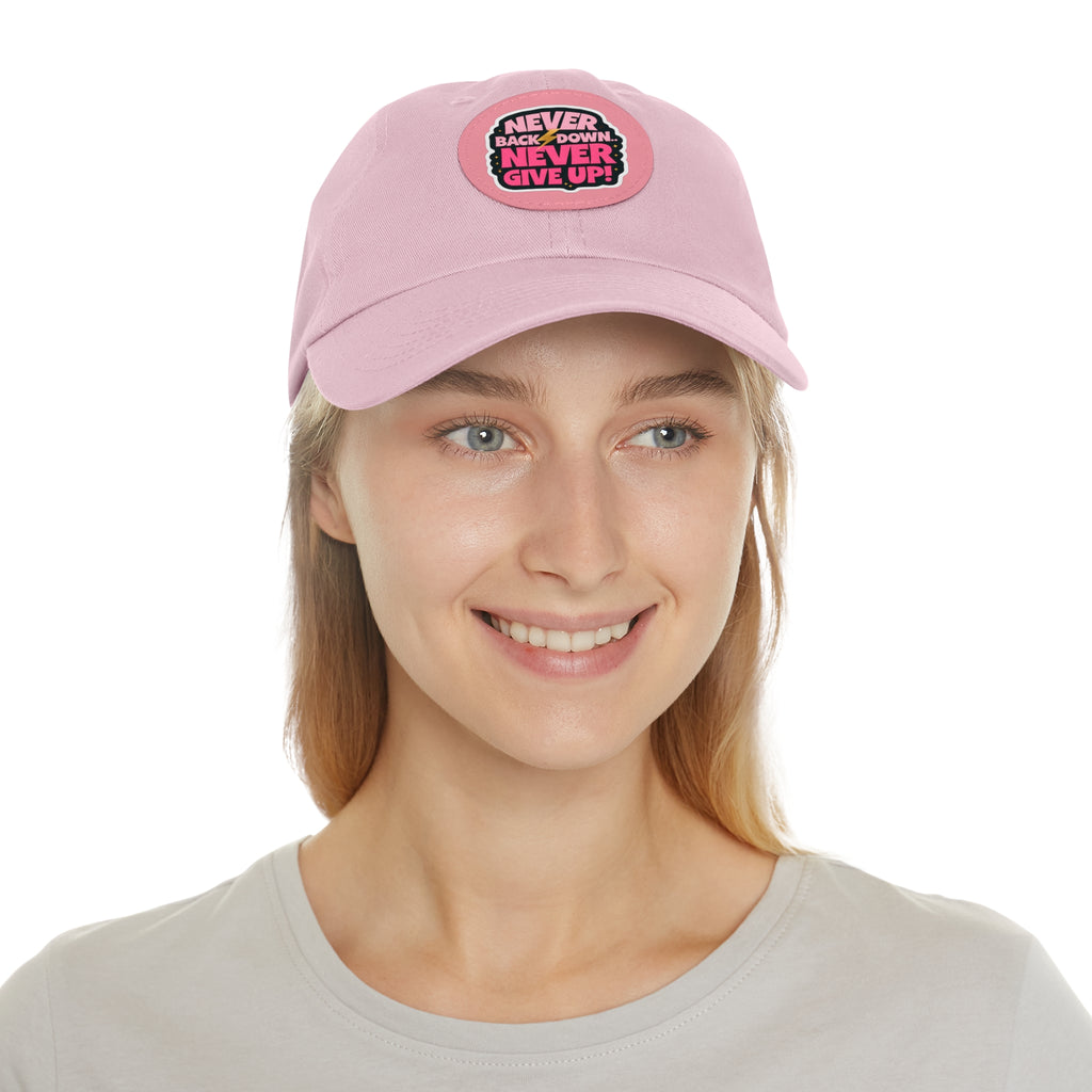 Stylish Dad Hat - Inspirational Leather Patch, Perfect Gift for Dads, Motivational Cap, Everyday Wear, Casual Style