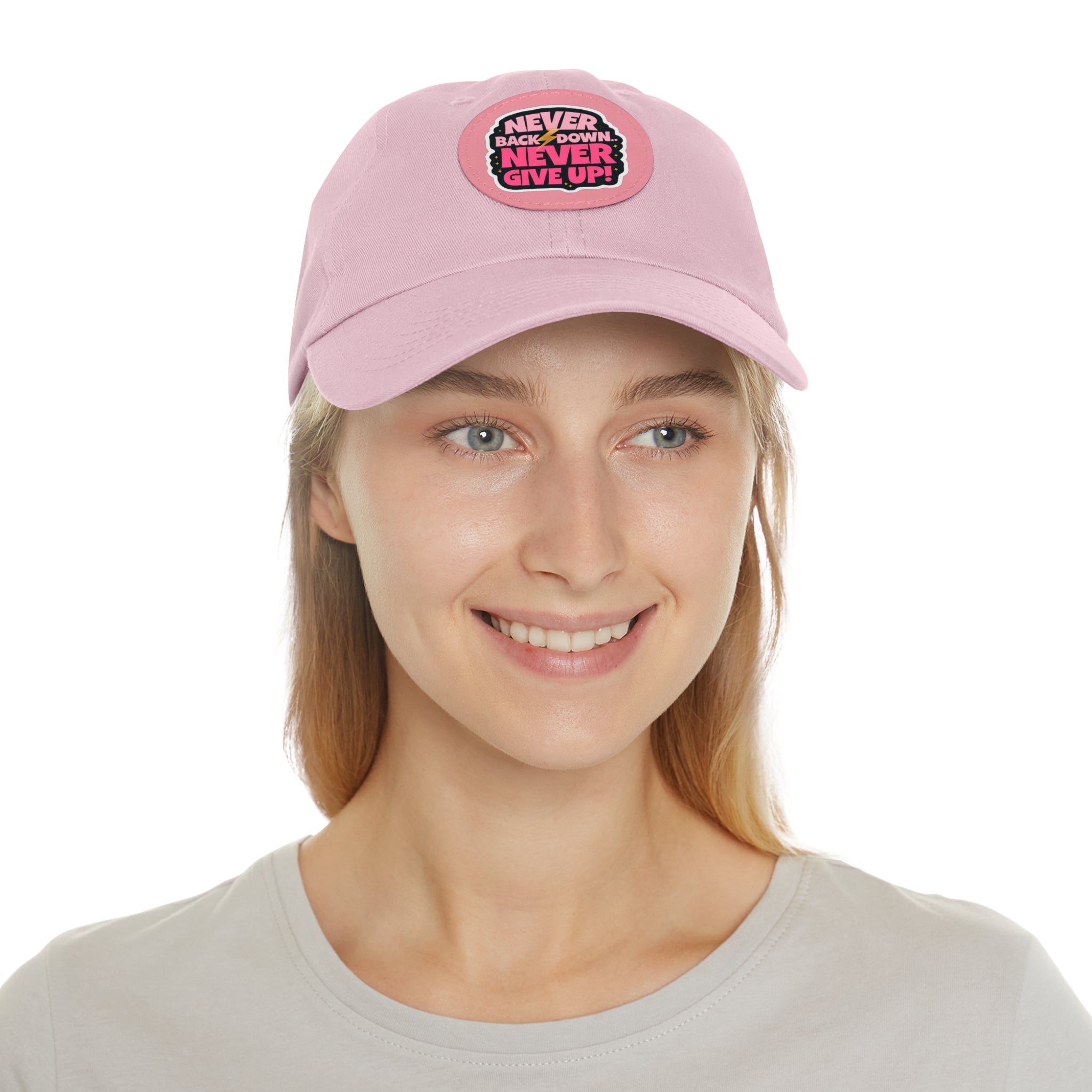 Stylish Dad Hat - Inspirational Leather Patch, Perfect Gift for Dads, Motivational Cap, Everyday Wear, Casual Style