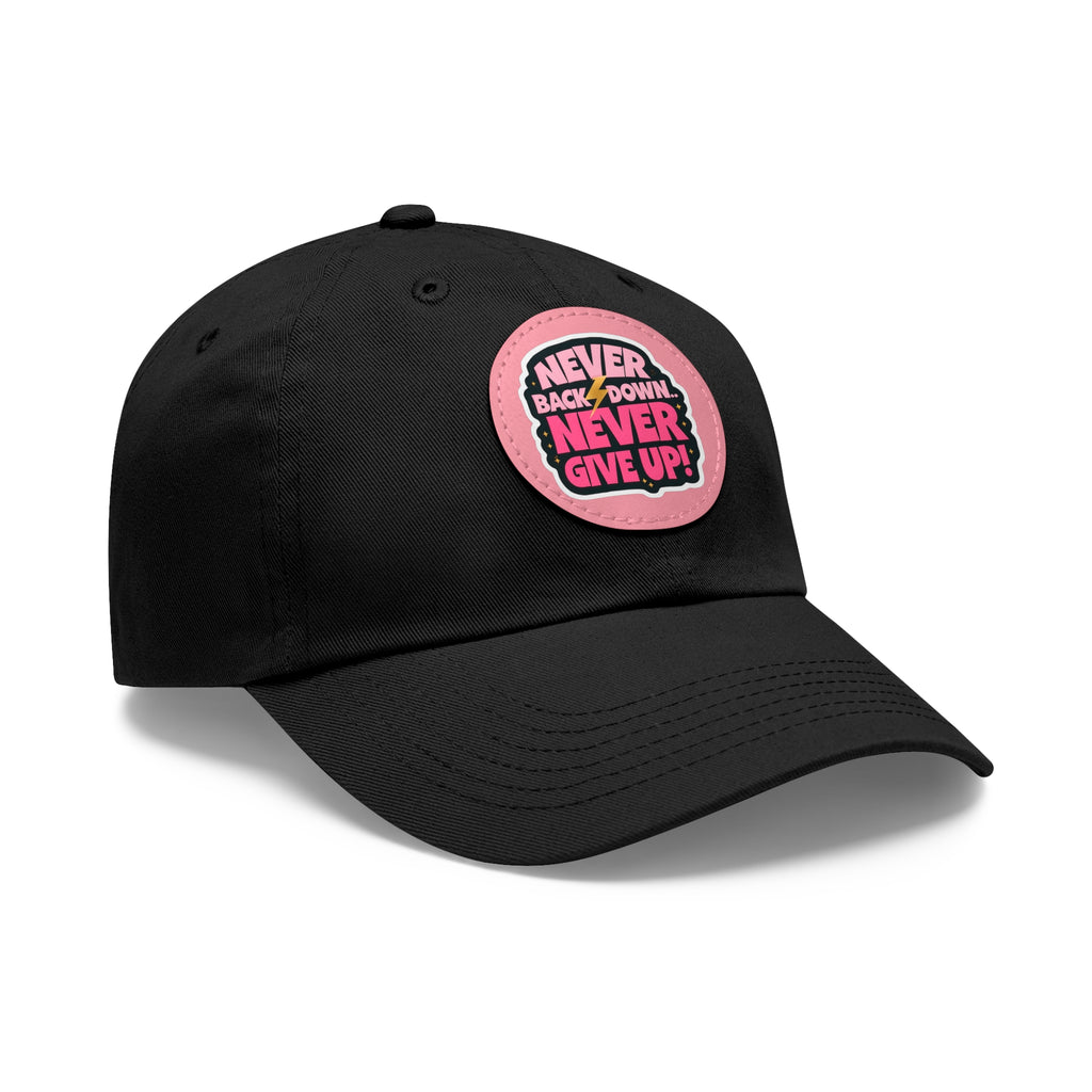 Stylish Dad Hat - Inspirational Leather Patch, Perfect Gift for Dads, Motivational Cap, Everyday Wear, Casual Style