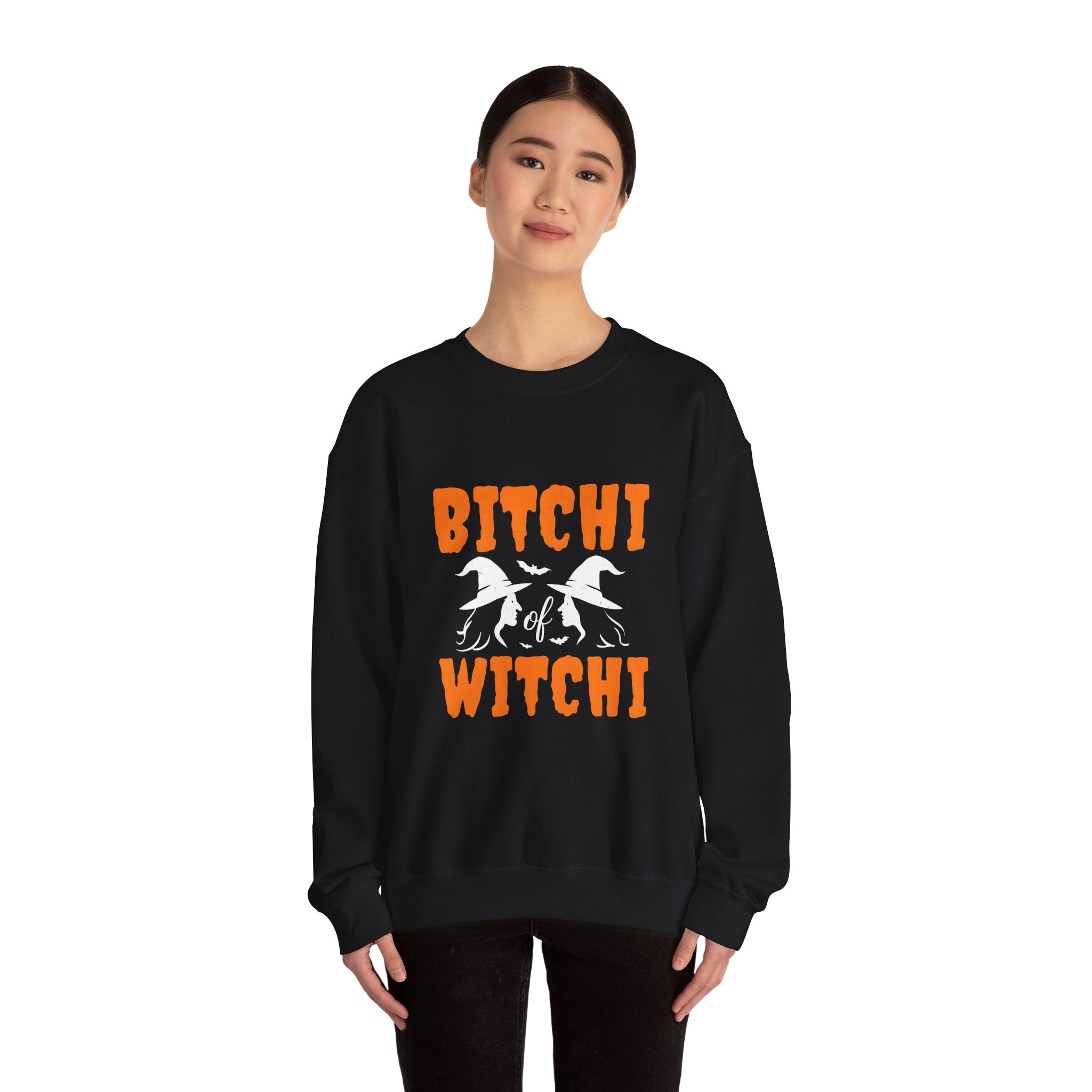 BITCHI WITCHI Unisex Heavy Blend Crewneck Sweatshirt, Trendy Sweatshirt, Halloween Apparel, Witchy Vibe Clothing, Cozy Gift for Her, [...]
