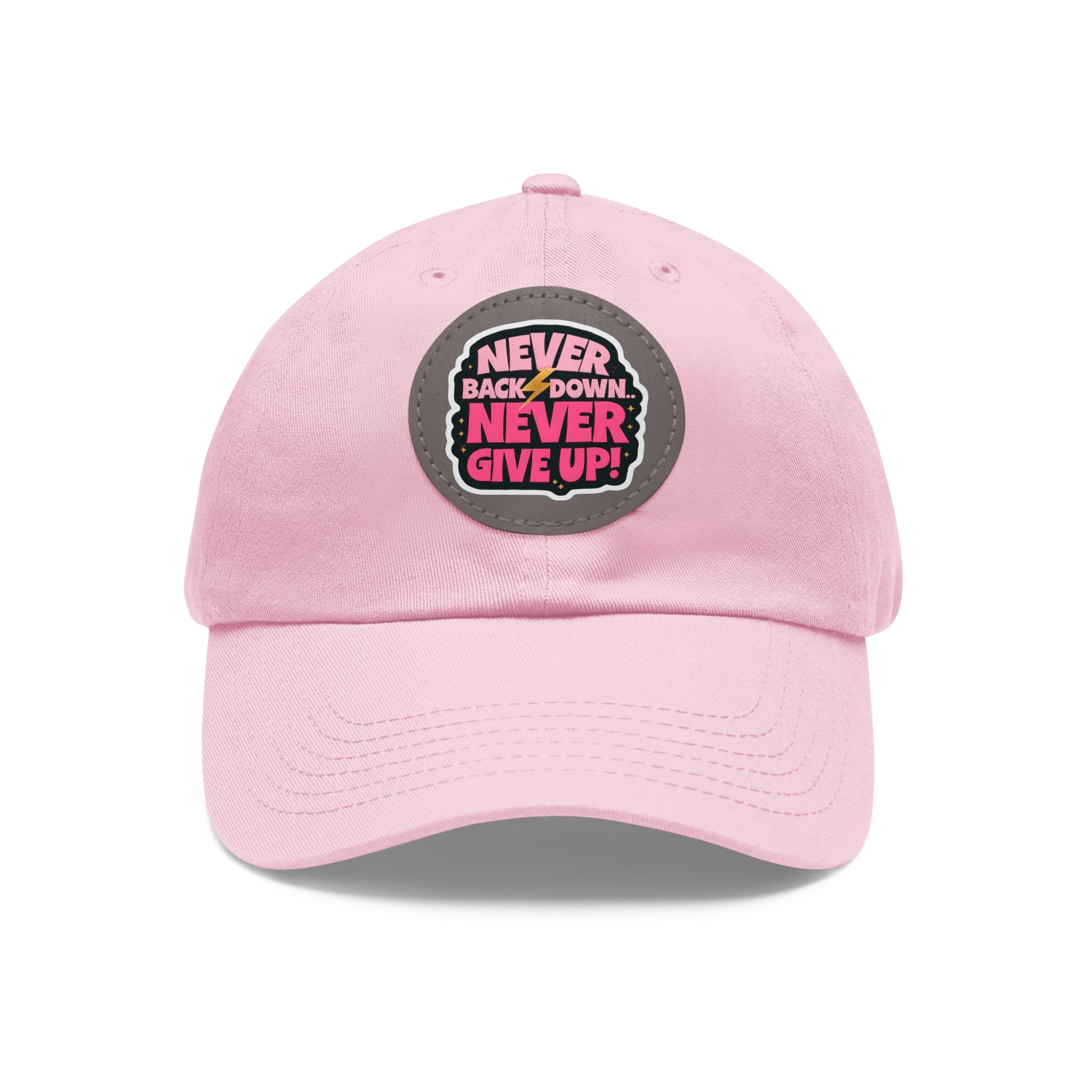 Stylish Dad Hat - Inspirational Leather Patch, Perfect Gift for Dads, Motivational Cap, Everyday Wear, Casual Style