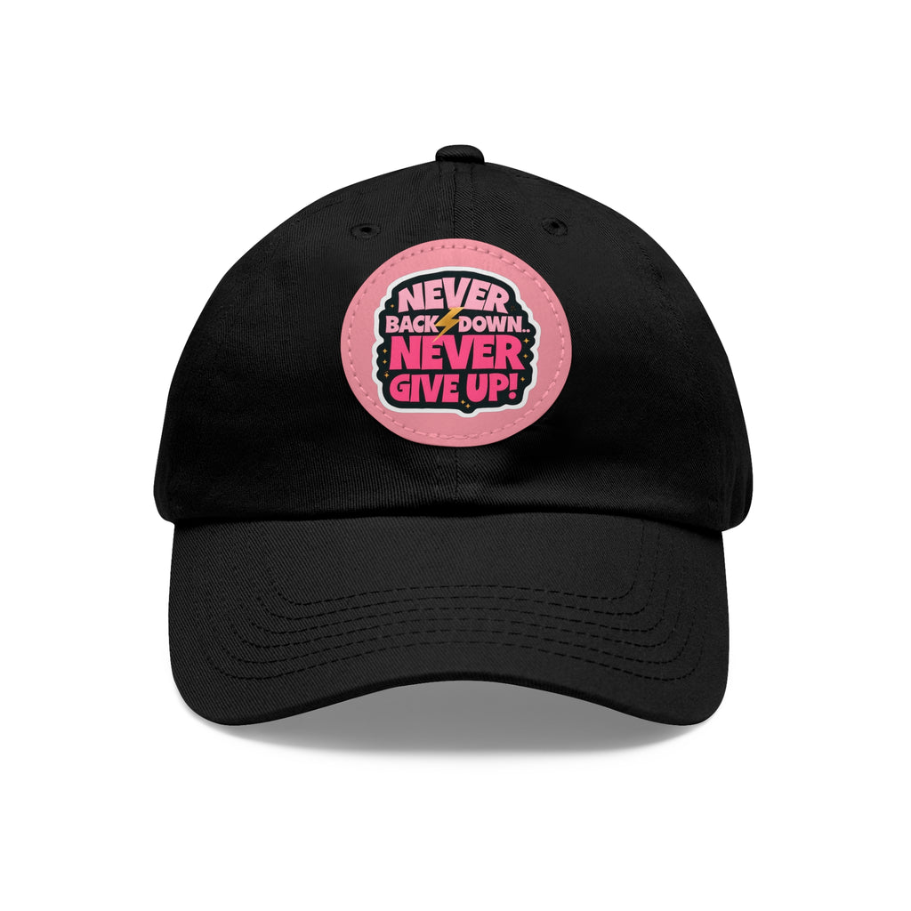 Stylish Dad Hat - Inspirational Leather Patch, Perfect Gift for Dads, Motivational Cap, Everyday Wear, Casual Style