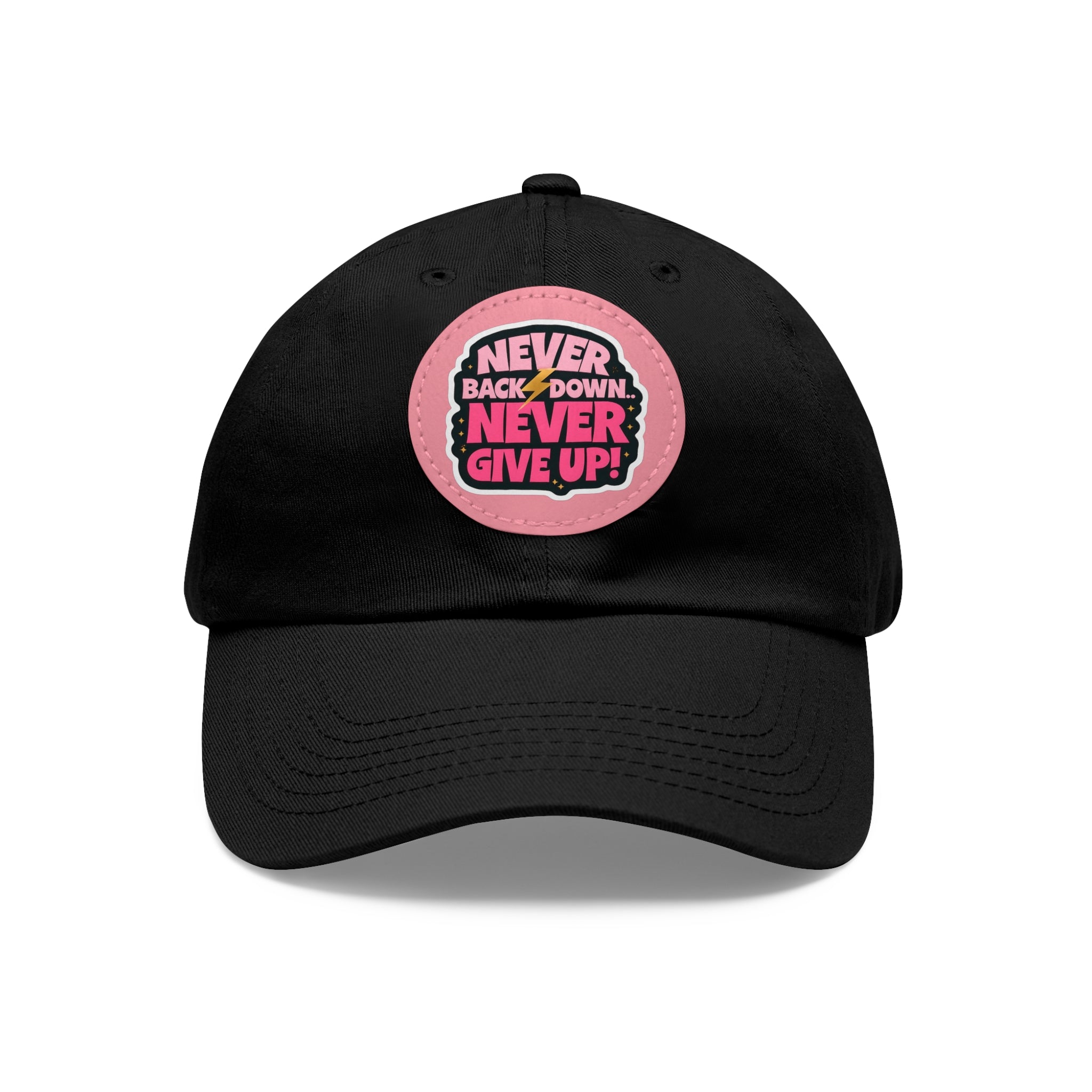 Stylish Dad Hat - Inspirational Leather Patch, Perfect Gift for Dads, Motivational Cap, Everyday Wear, Casual Style