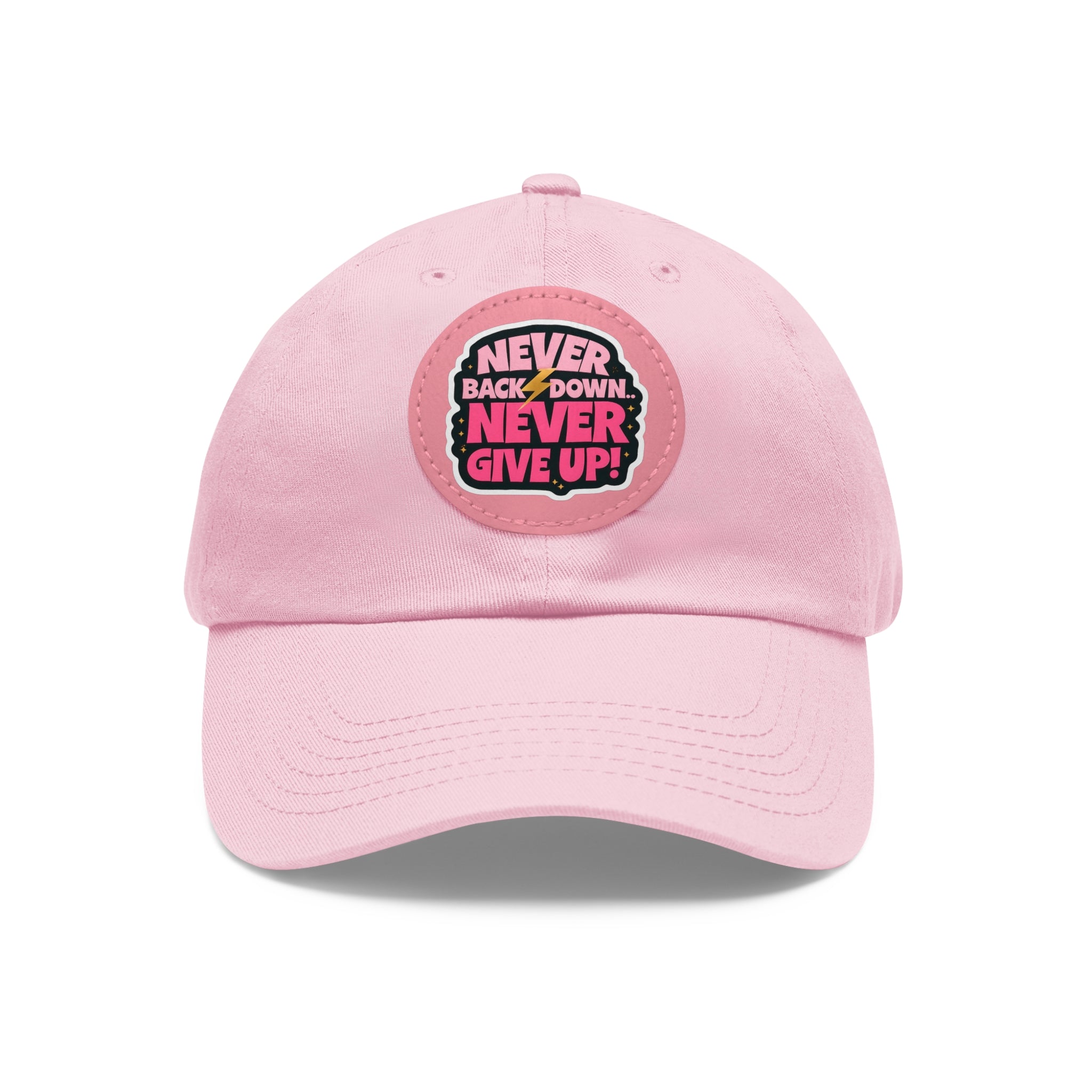 Stylish Dad Hat - Inspirational Leather Patch, Perfect Gift for Dads, Motivational Cap, Everyday Wear, Casual Style