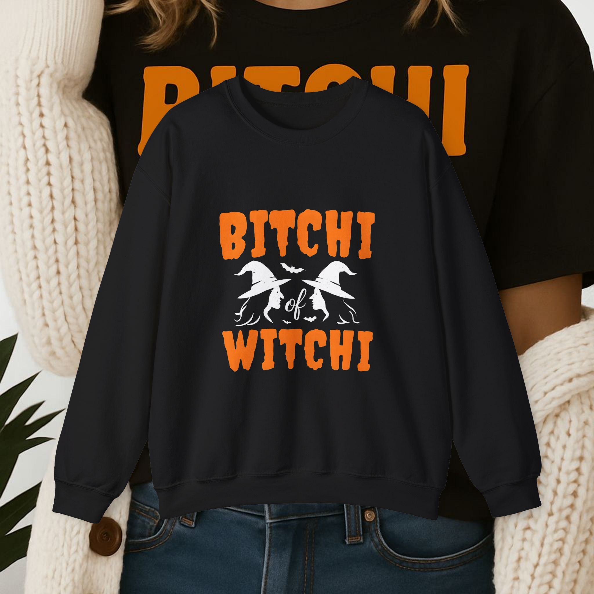 BITCHI WITCHI Unisex Heavy Blend Crewneck Sweatshirt, Trendy Sweatshirt, Halloween Apparel, Witchy Vibe Clothing, Cozy Gift for Her, [...]